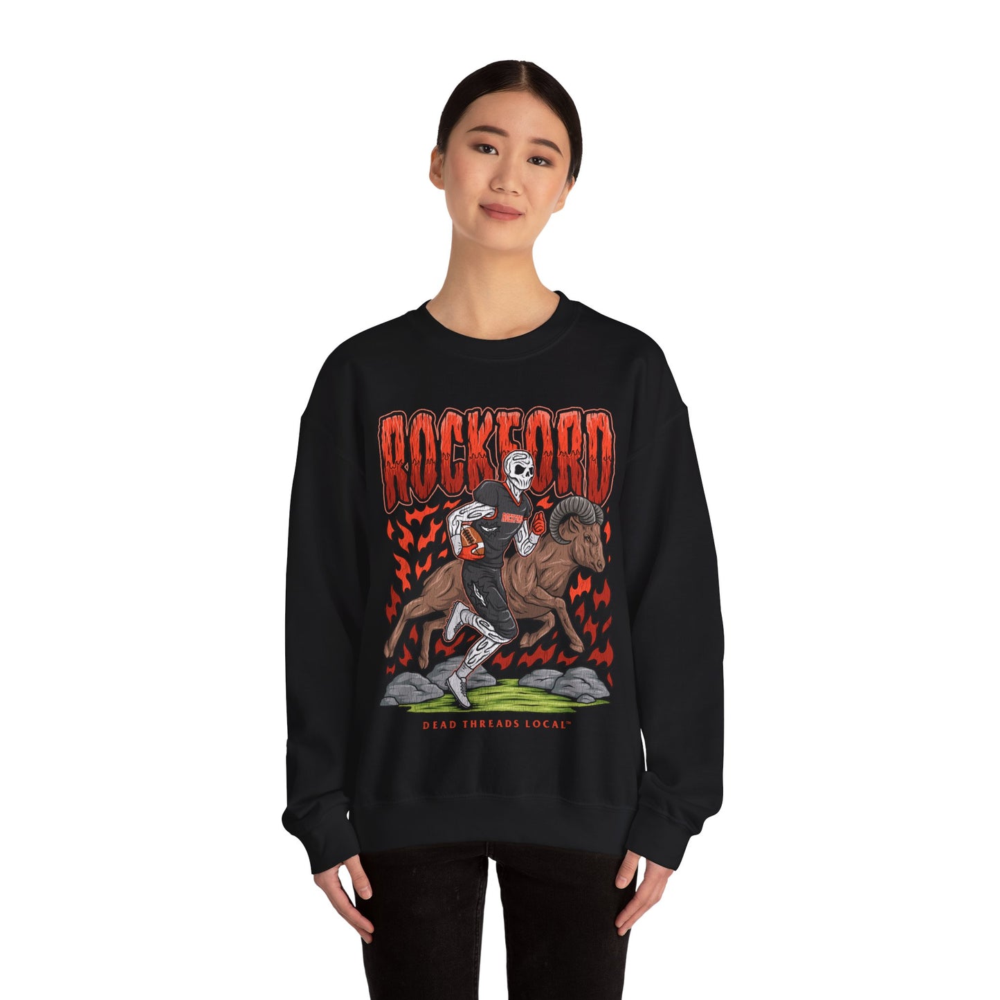 ROCKFORD FOOTBALL CREWNECK SWEATSHIRT