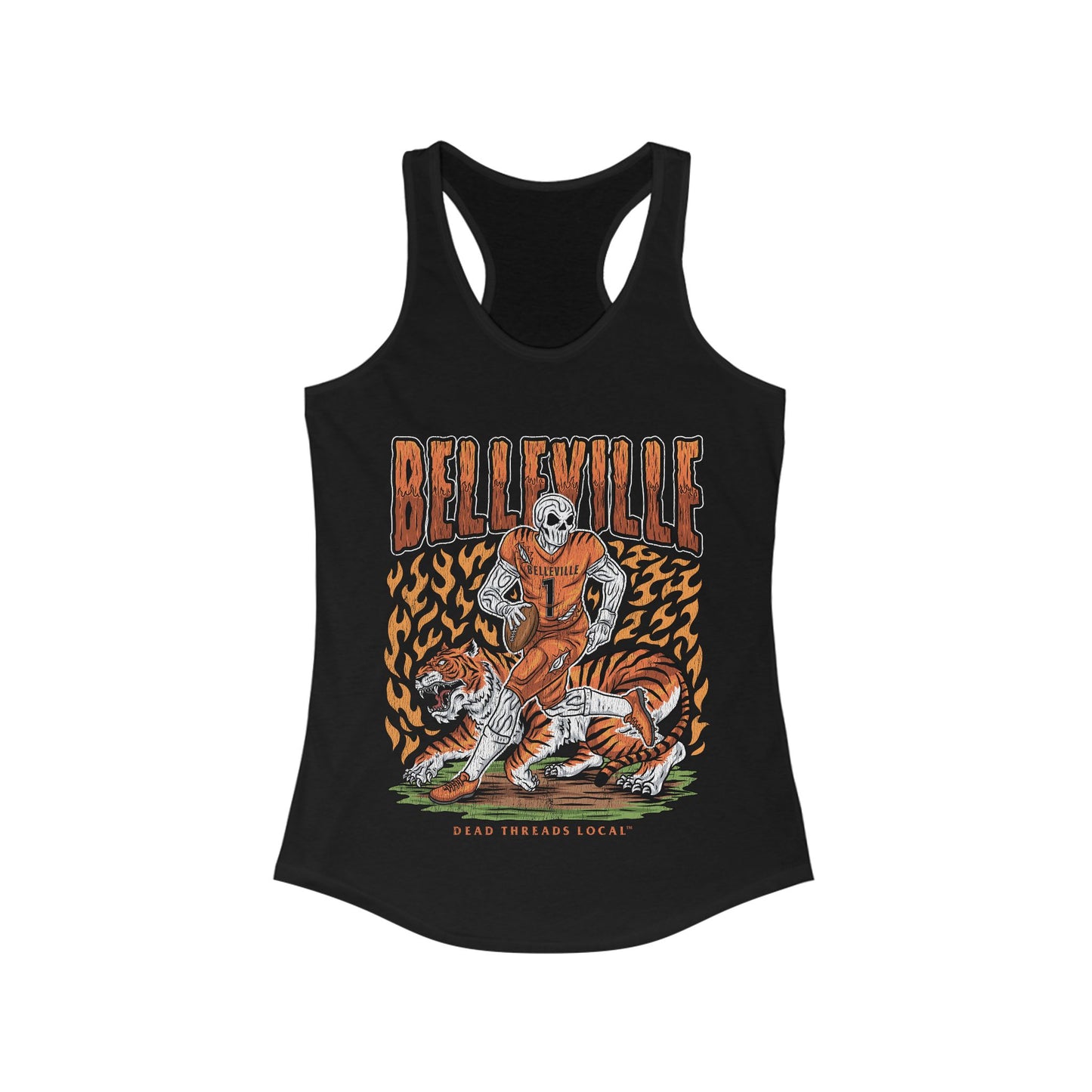 BELLEVILLE FOOTBALL WOMENS RACERBACK TANK