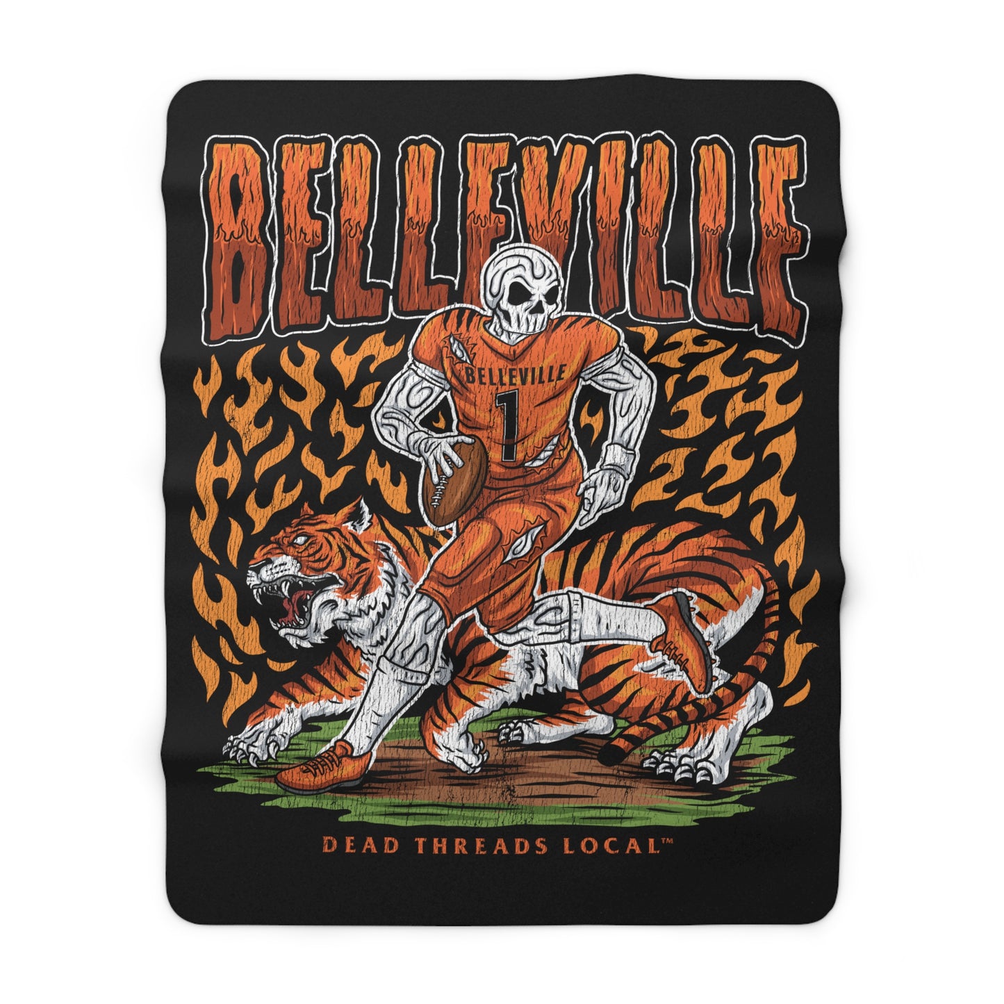 BELLEVILLE FOOTBALL BLANKET