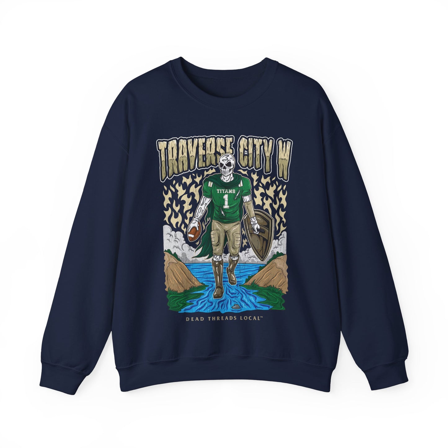 TRAVERSE CITY WEST FOOTBALL CREWNECK SWEATSHIRT