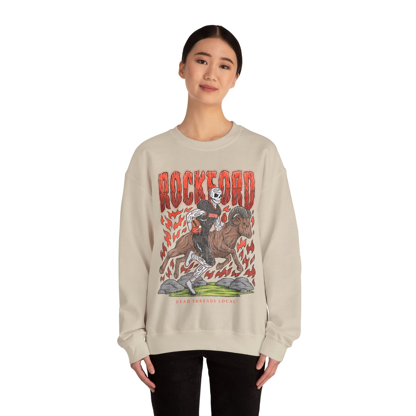 ROCKFORD FOOTBALL CREWNECK SWEATSHIRT