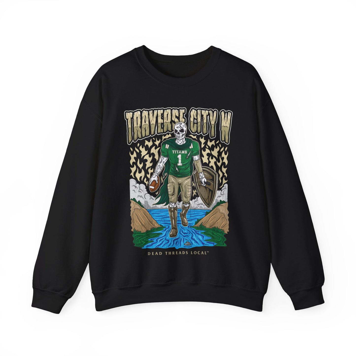 TRAVERSE CITY WEST FOOTBALL CREWNECK SWEATSHIRT
