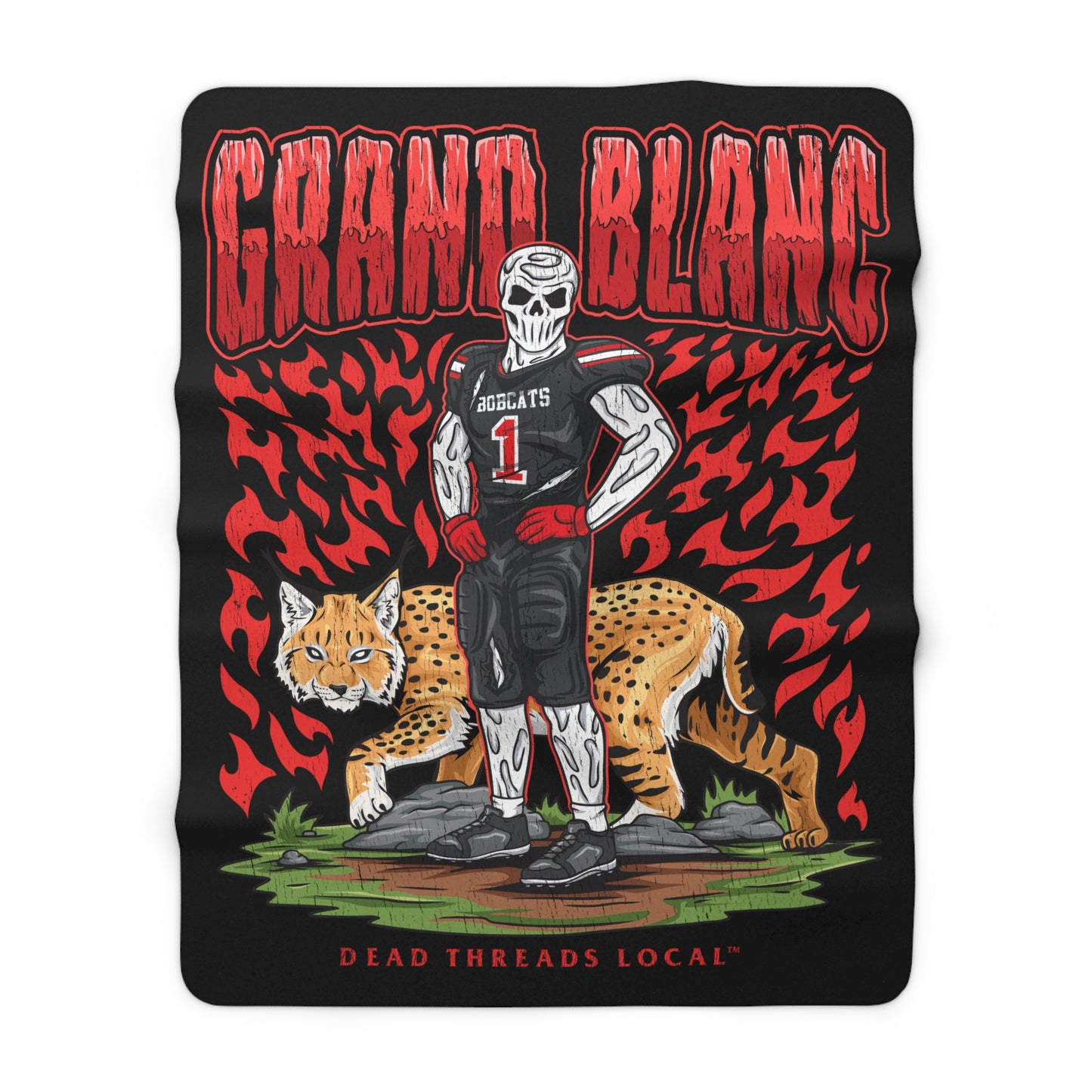 GRAND BLANC FOOTBALL BLANKET