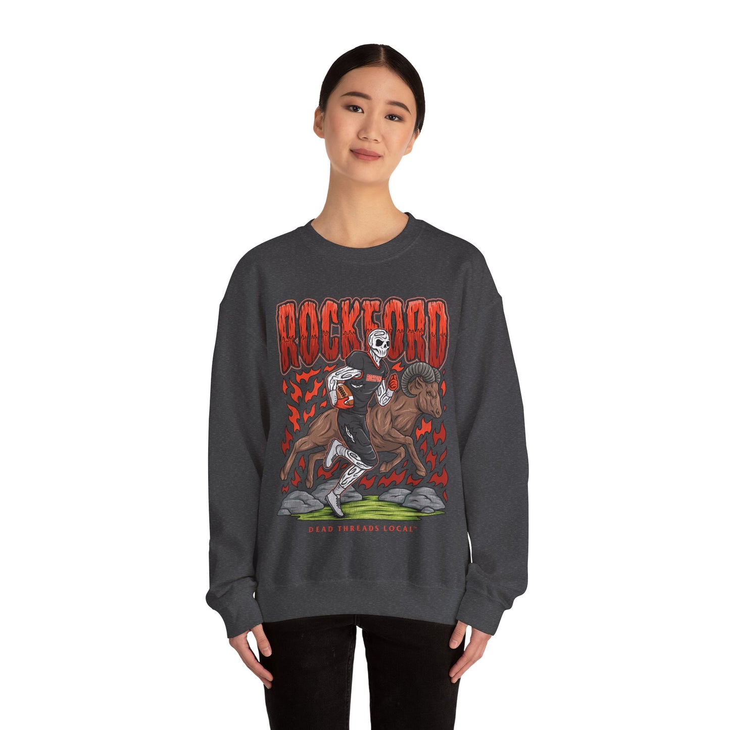 ROCKFORD FOOTBALL CREWNECK SWEATSHIRT