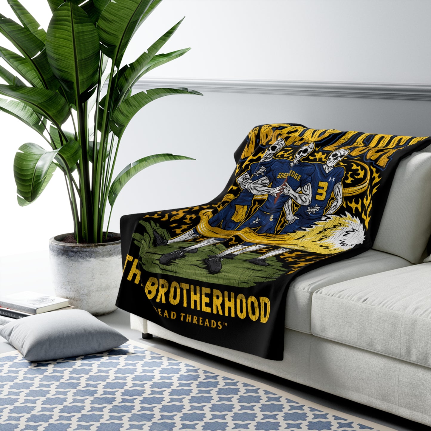 GRAND LEDGE FOOTBALL BLANKET