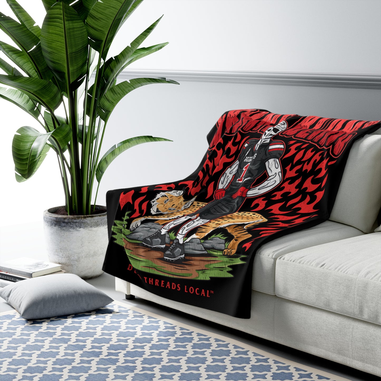 GRAND BLANC FOOTBALL BLANKET