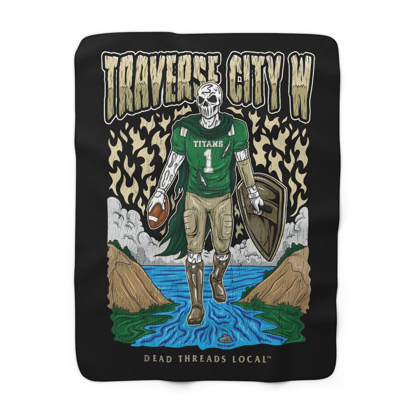 TRAVERSE CITY WEST FOOTBALL BLANKET