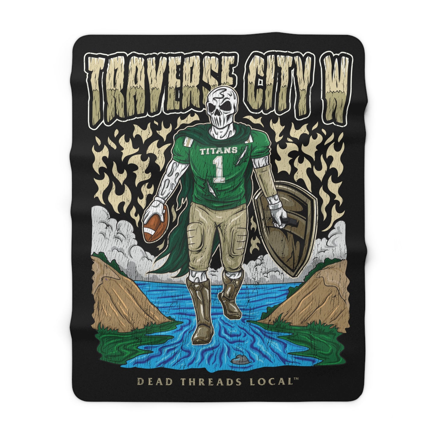 TRAVERSE CITY WEST FOOTBALL BLANKET