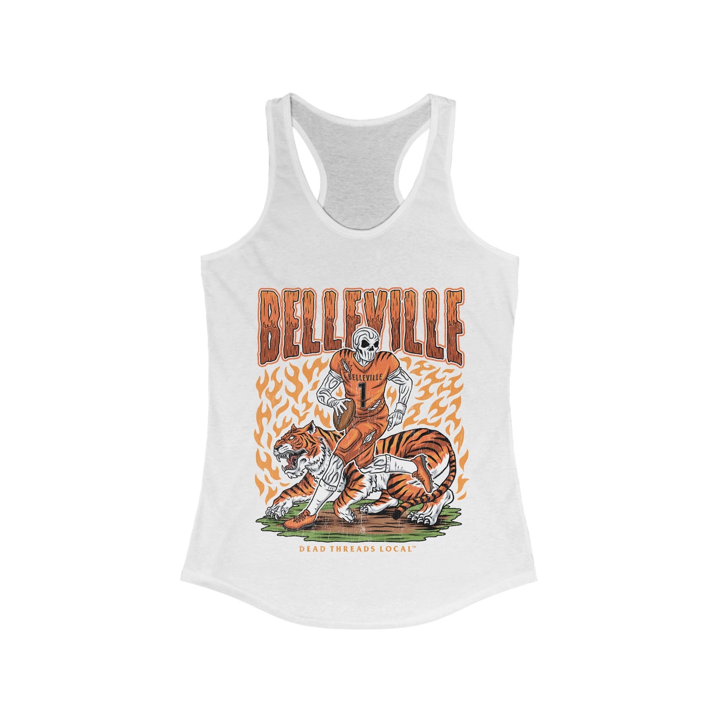 BELLEVILLE FOOTBALL WOMENS RACERBACK TANK