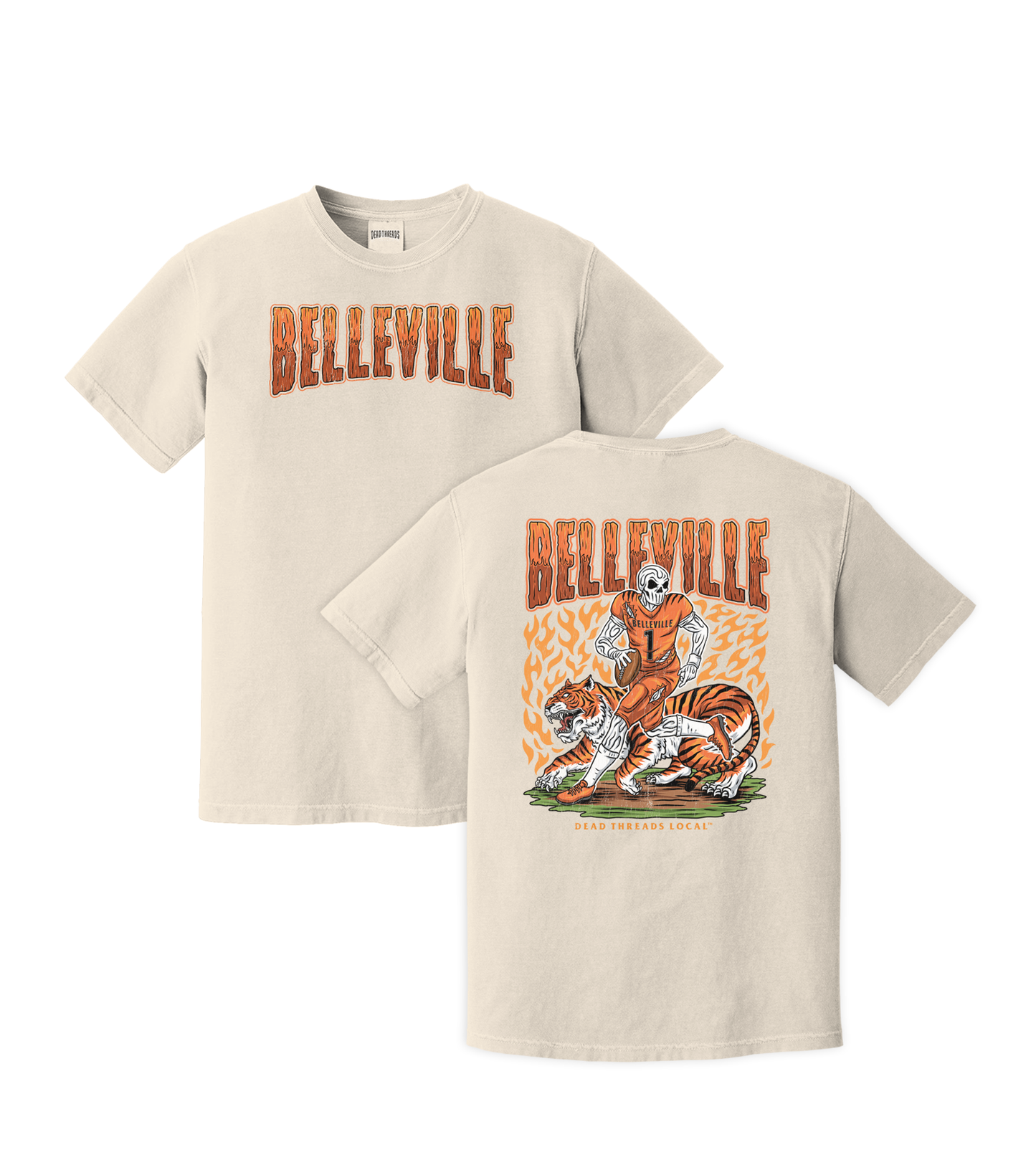 BELLEVILLE FOOTBALL 2 SIDED T-SHIRT
