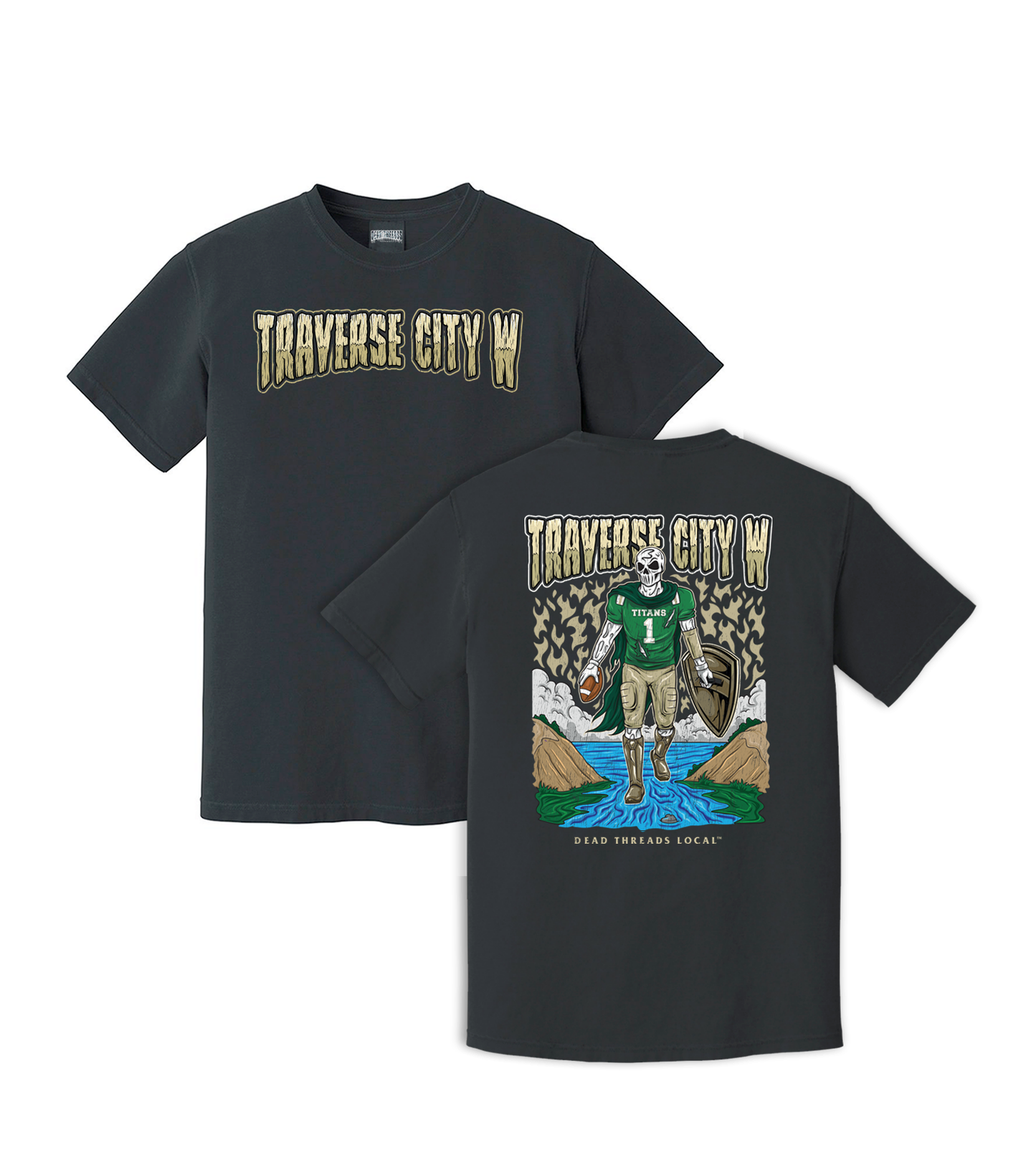 TRAVERSE CITY WEST FOOTBALL 2 SIDED T-SHIRT