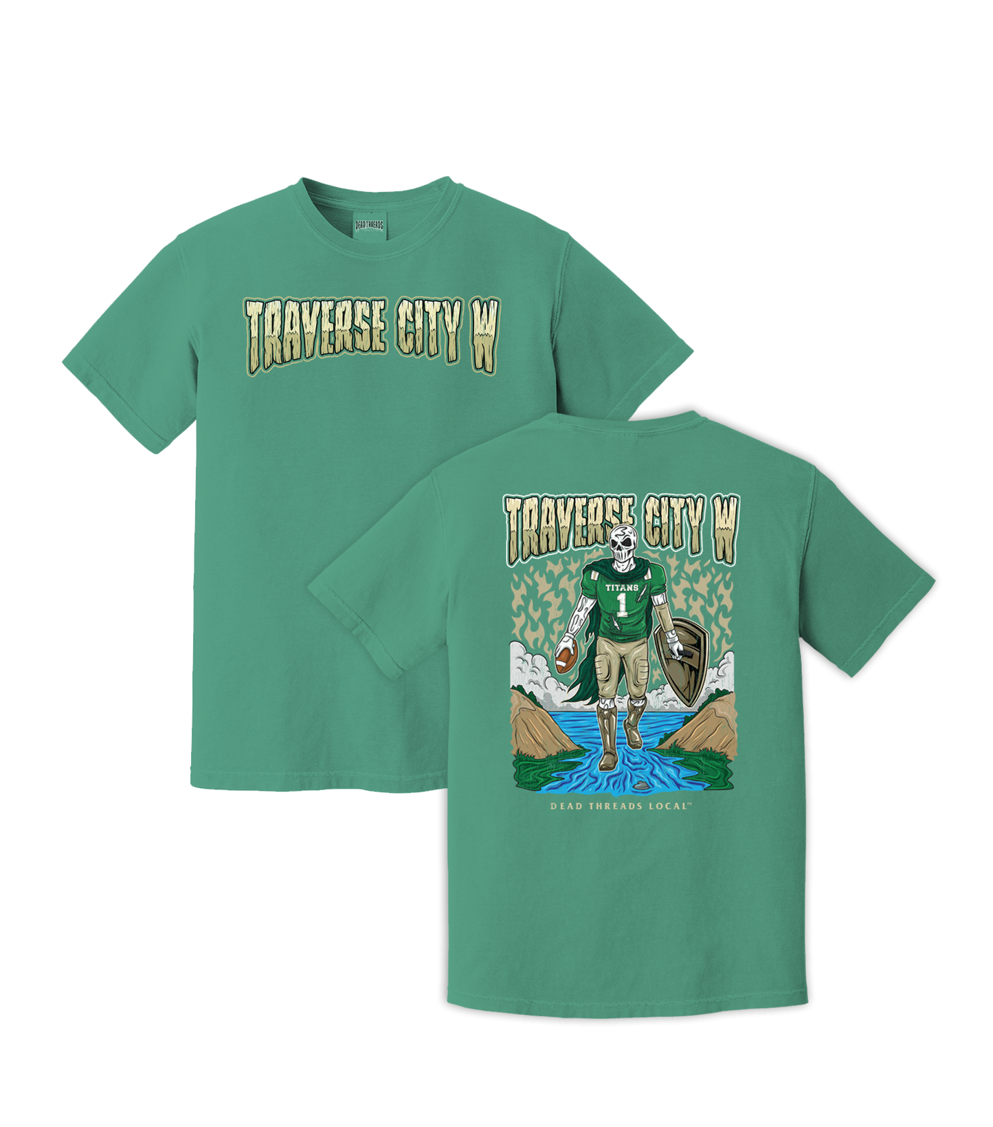 TRAVERSE CITY WEST FOOTBALL 2 SIDED T-SHIRT