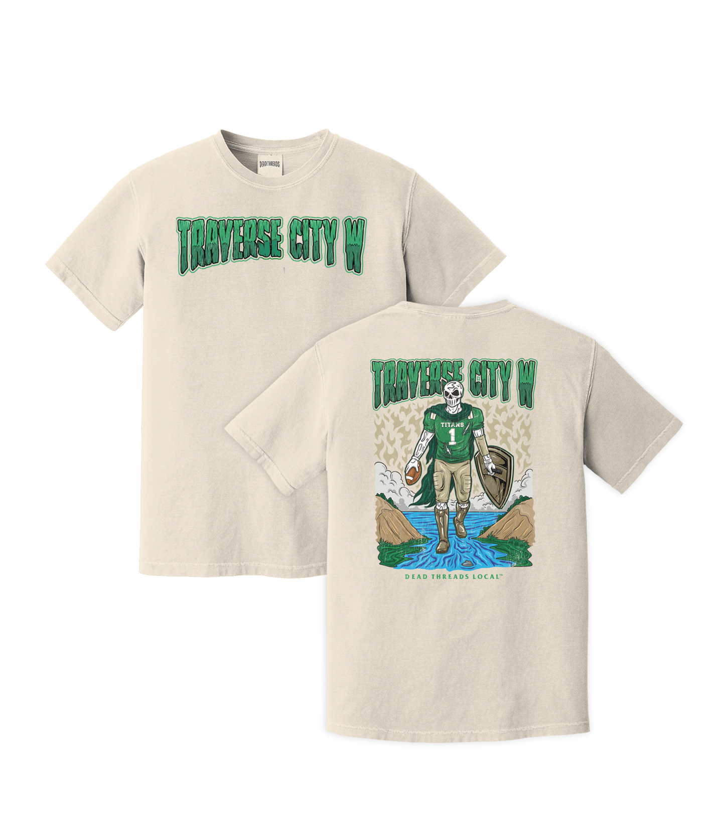 TRAVERSE CITY WEST FOOTBALL 2 SIDED T-SHIRT