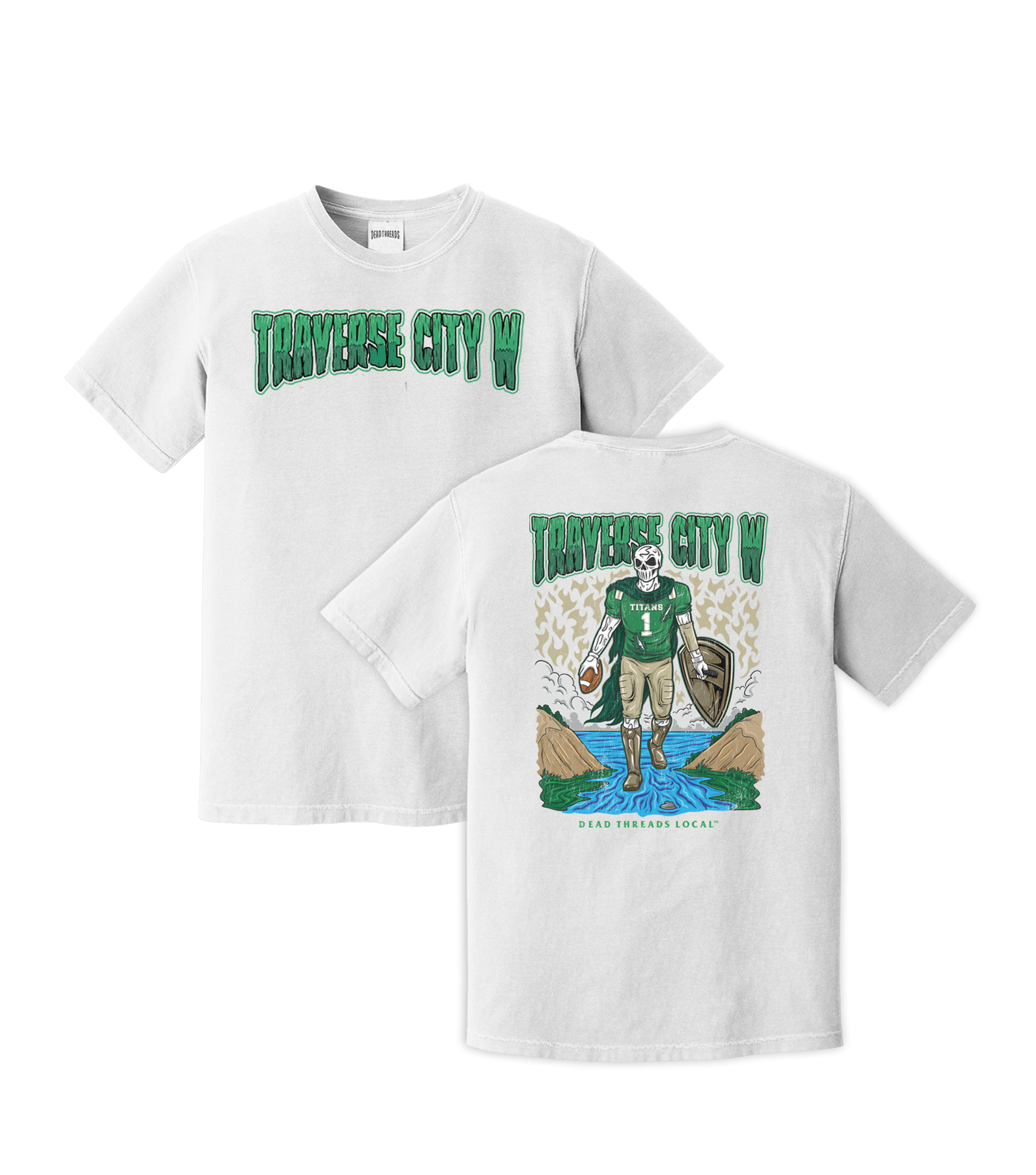 TRAVERSE CITY WEST FOOTBALL 2 SIDED T-SHIRT