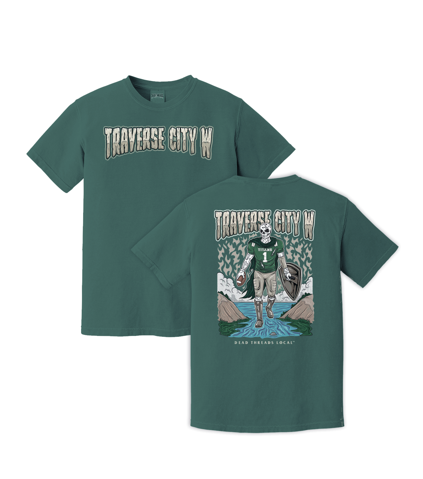 TRAVERSE CITY WEST FOOTBALL 2 SIDED T-SHIRT