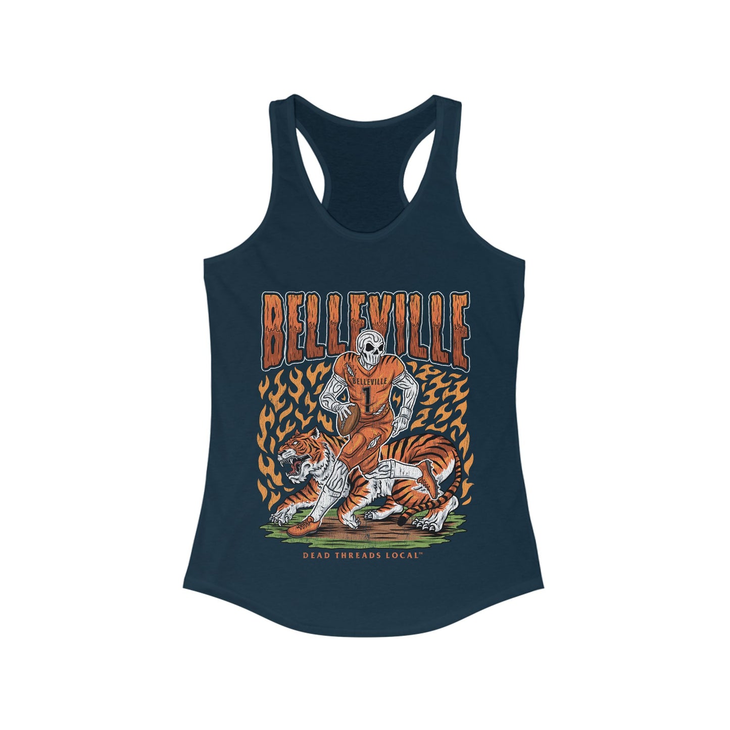BELLEVILLE FOOTBALL WOMENS RACERBACK TANK