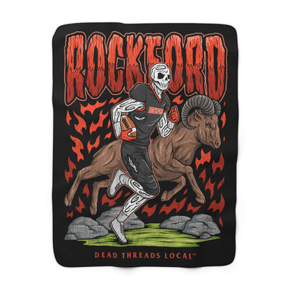 ROCKFORD FOOTBALL BLANKET
