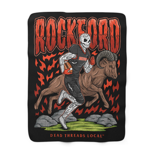ROCKFORD FOOTBALL BLANKET