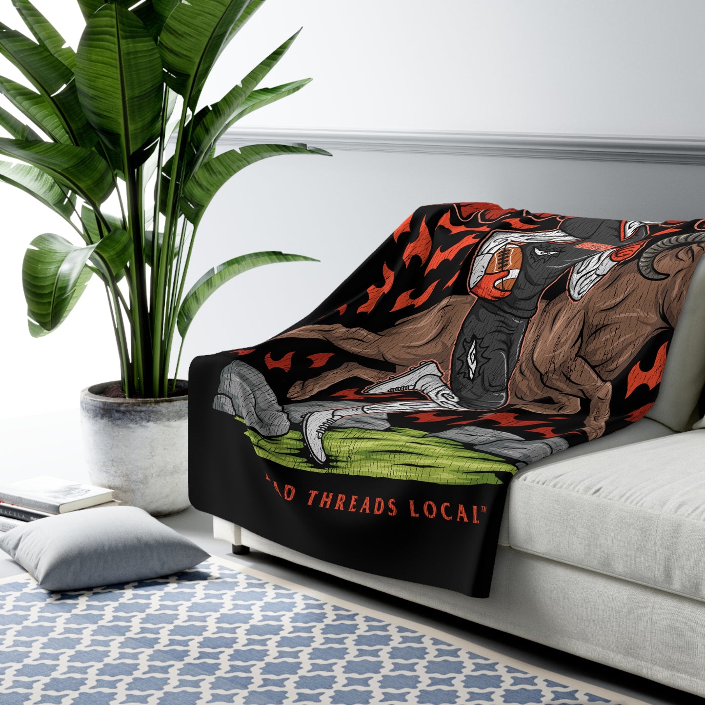 ROCKFORD FOOTBALL BLANKET