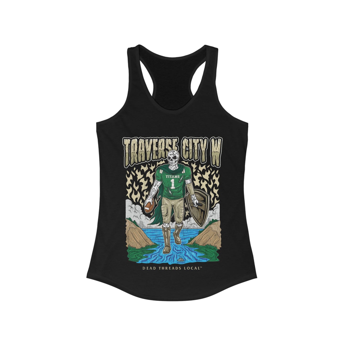 TRAVERSE CITY WEST FOOTBALL WOMEN'S RACERBACK TANK
