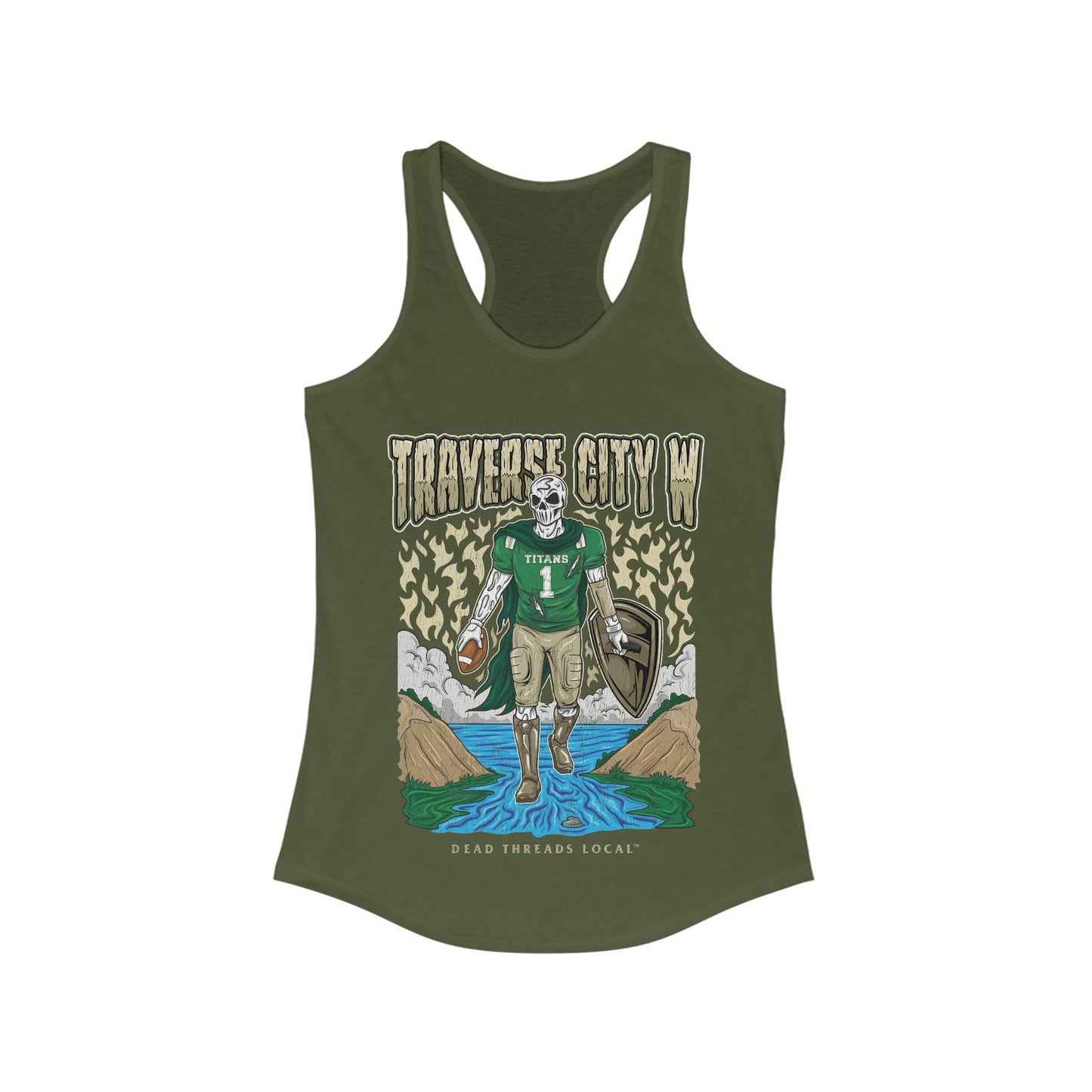 TRAVERSE CITY WEST FOOTBALL WOMEN'S RACERBACK TANK
