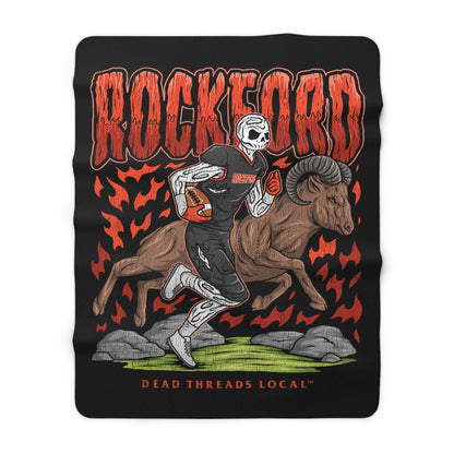 ROCKFORD FOOTBALL BLANKET