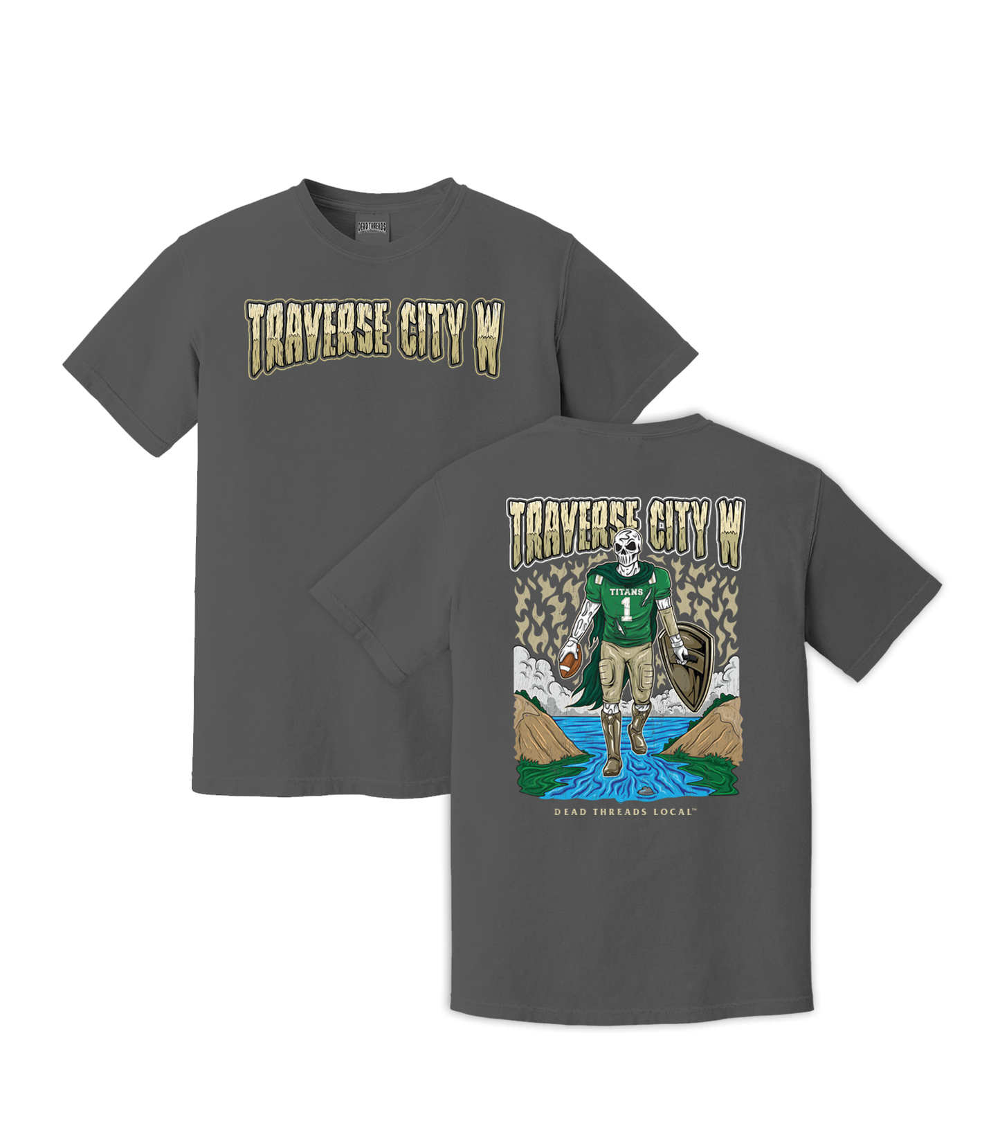 TRAVERSE CITY WEST FOOTBALL 2 SIDED T-SHIRT